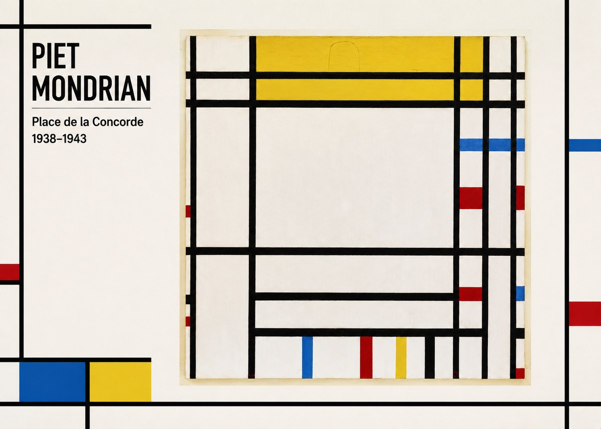 Piet Mondrian Place De La Concorde No1 - Póster