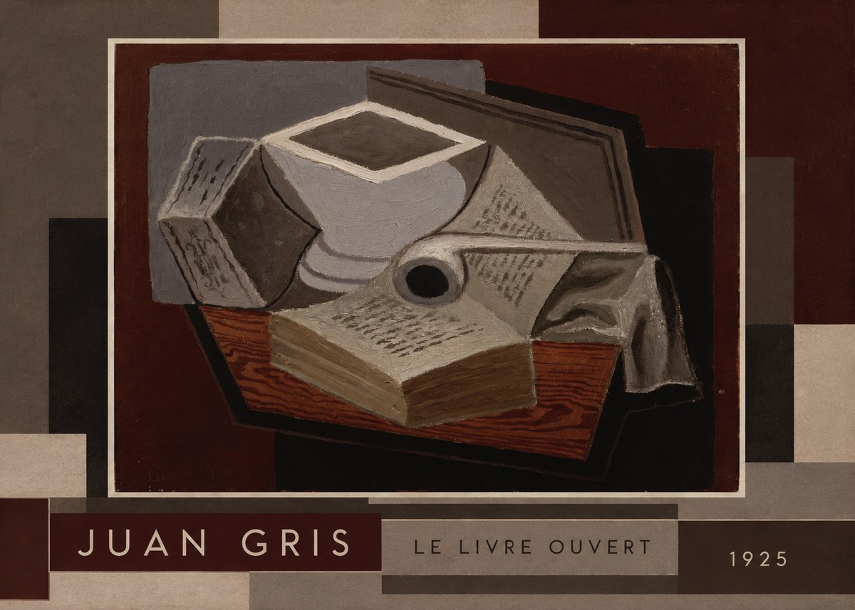 Juan Gris Le Livre Ouvert No2 - Póster