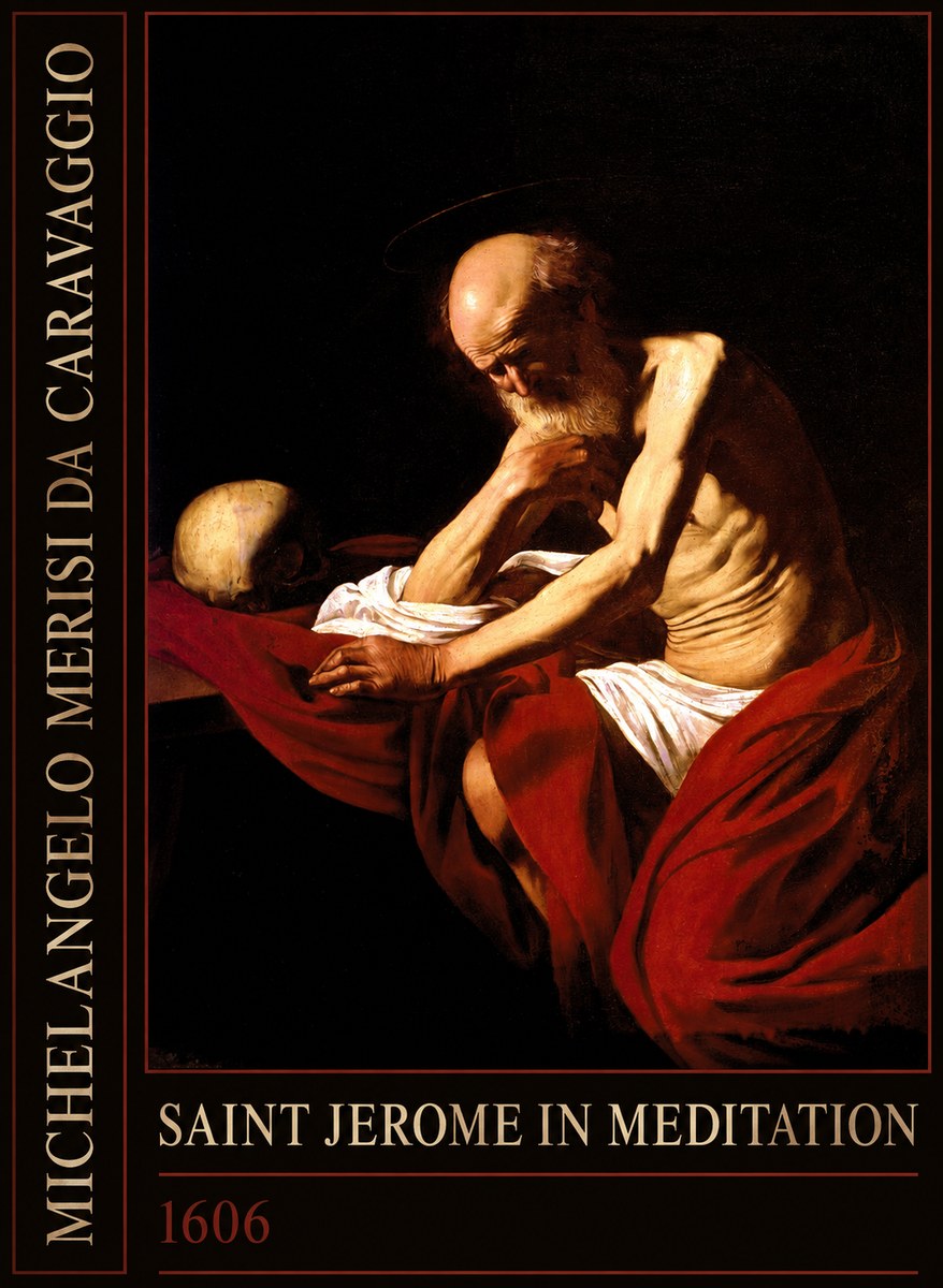 Michelangelo Merisi da Caravaggio Saint Jerome in Meditation I No2 - Póster