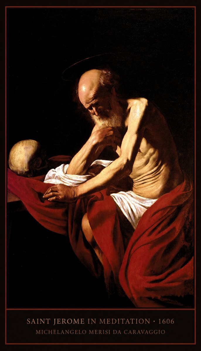 Michelangelo Merisi da Caravaggio Saint Jerome in Meditation I No4 - Póster