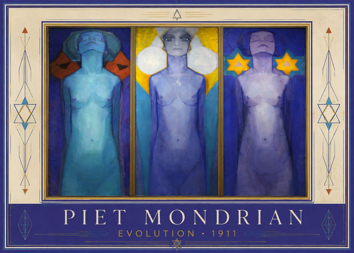 Piet Mondrian Evolution I No1 - Póster