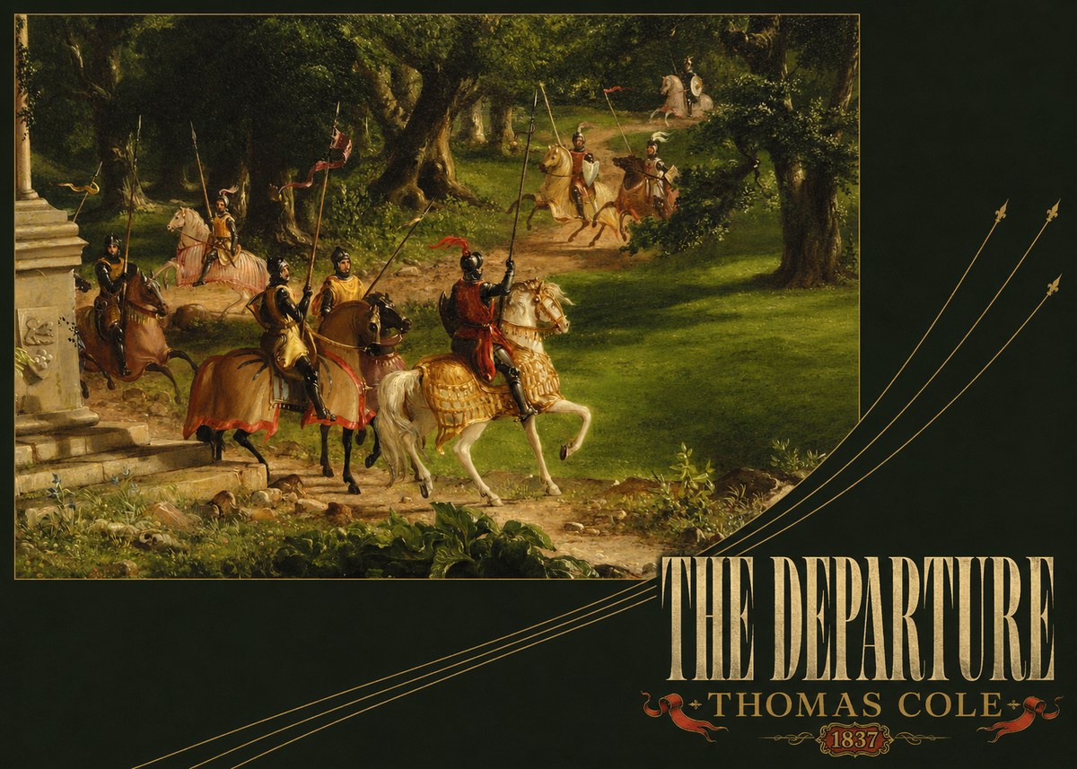 Thomas Cole The Departure III No6 - Póster