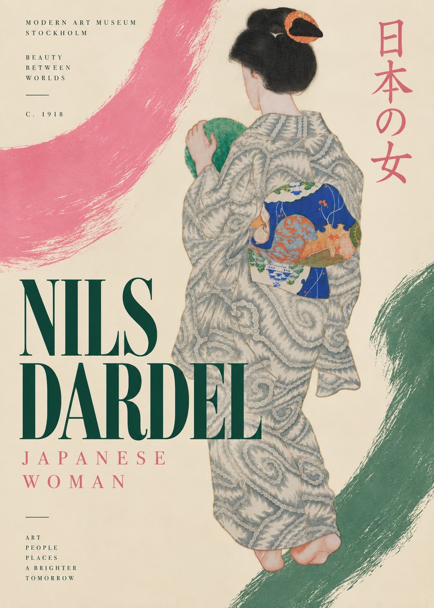 Nils Dardel Japanese Woman No6 - Póster