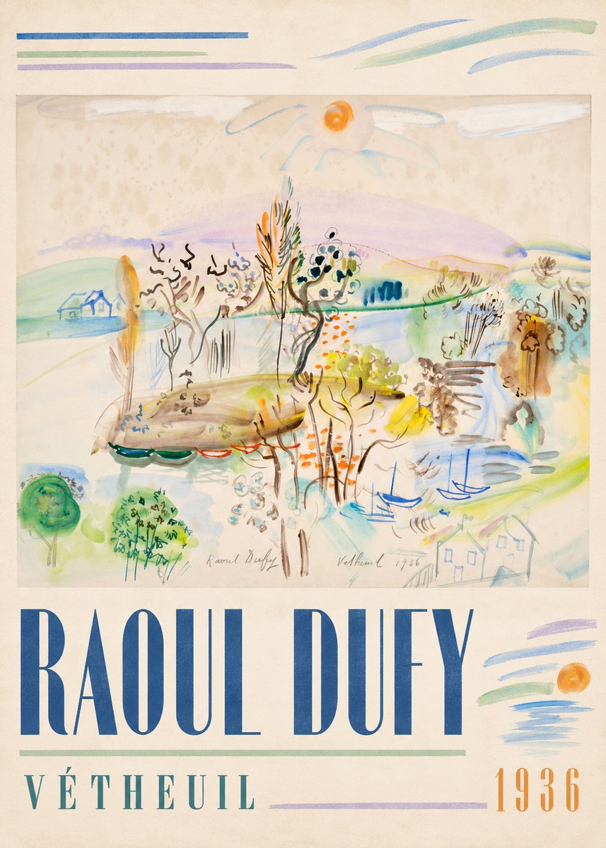 Raoul Dufy Vétheuil No3 - Póster