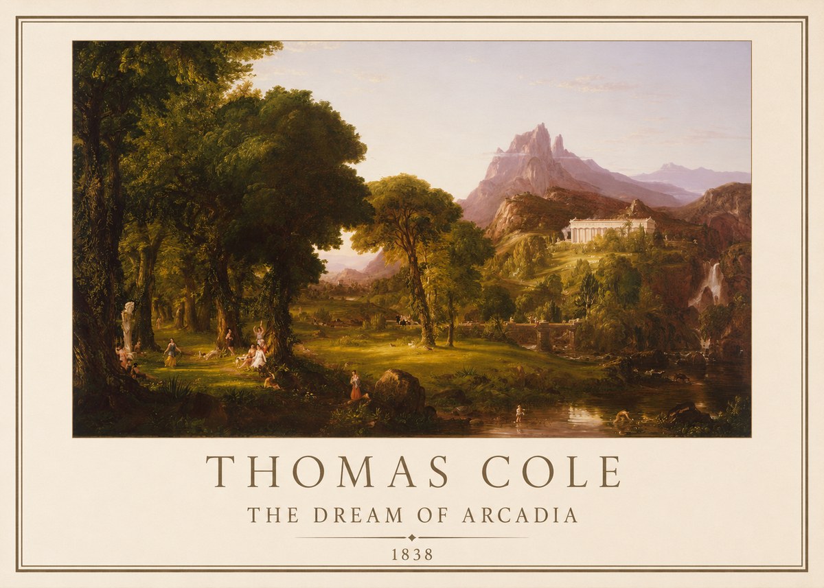 Thomas Cole The Dream of Arcadia No1 - Póster