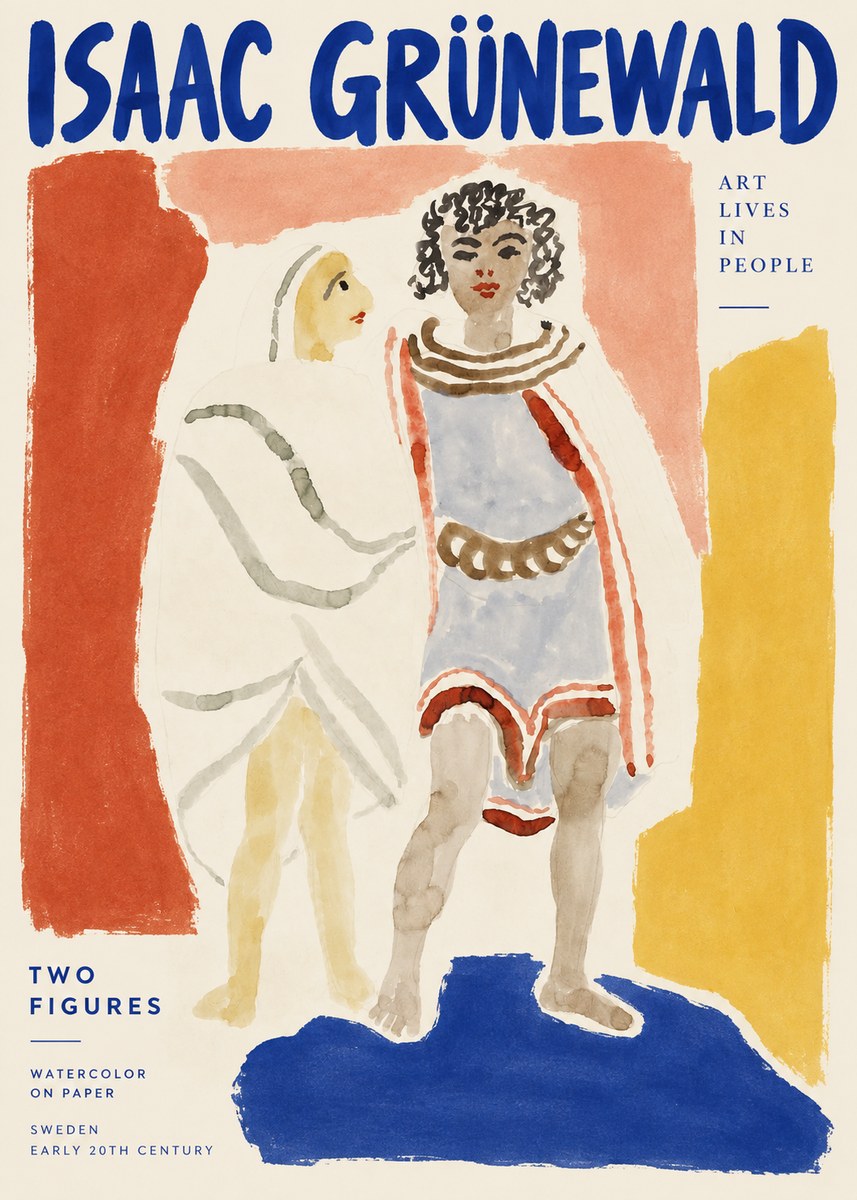 Isaac Grünewald Figures No3 - Póster