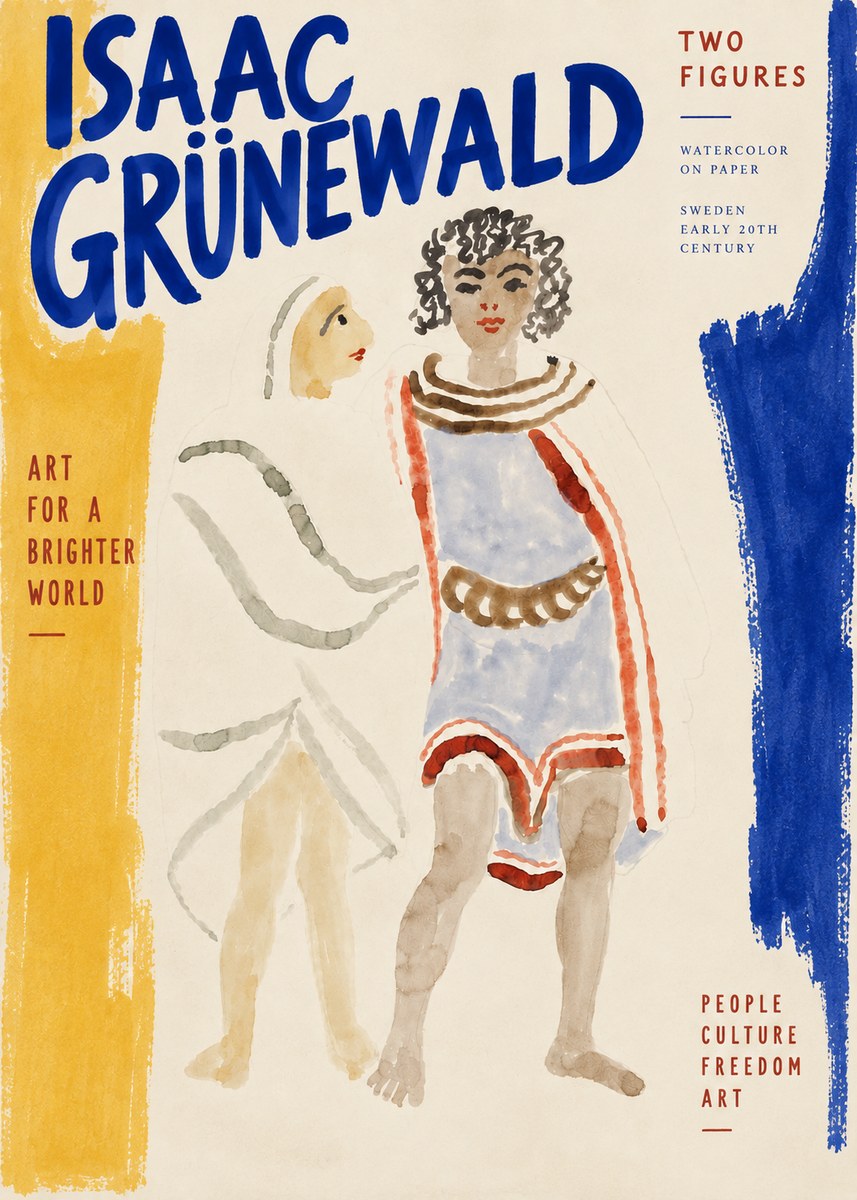Isaac Grünewald Figures No5 - Póster