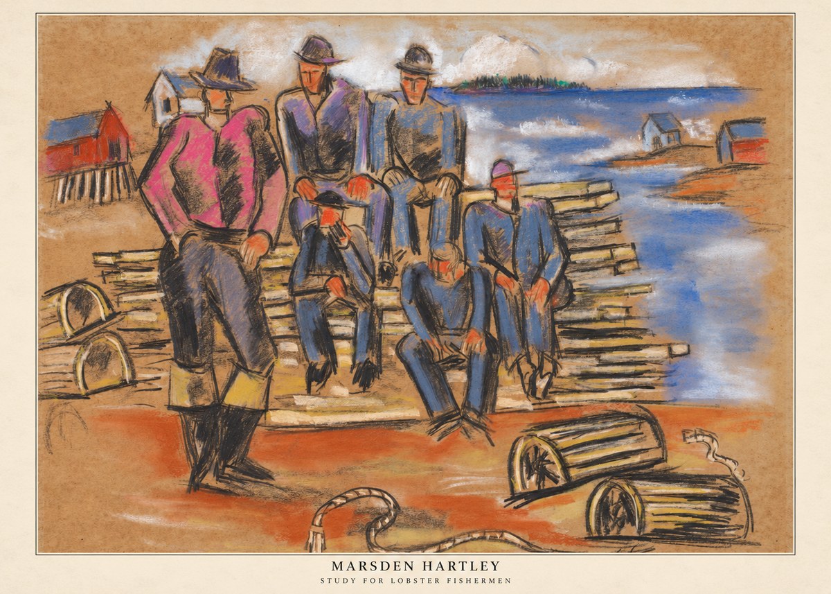 Marsden Hartley Study for 'Lobster Fishermen' No6 - Póster