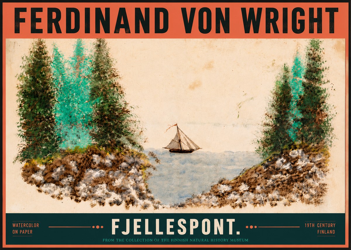 Ferdinand von Wright Fjellespont. No5 - Póster