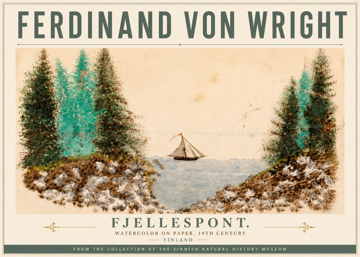 Ferdinand von Wright Fjellespont. No6 - Póster