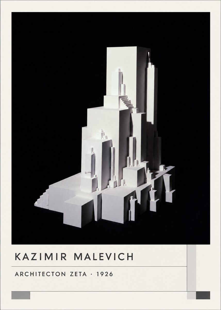 Kazimir Malevich Architecton Zeta No1 - Póster