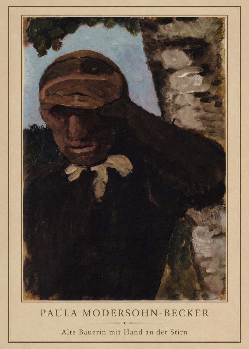 Paula Modersohn-Becker Alte Bäuerin Mit Hand an Der Stirn No3 - Póster