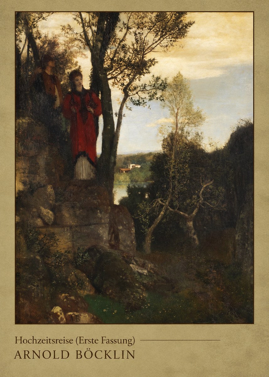 Arnold Böcklin Hochzeitsreise (Erste Fassung) No3 - Póster