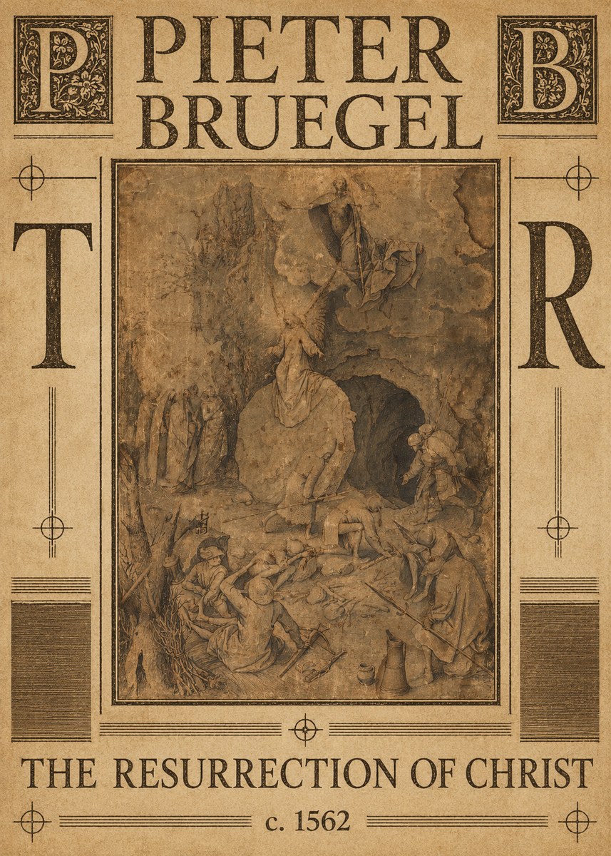 Pieter Bruegel The Resurrection of Christ No6 - Póster