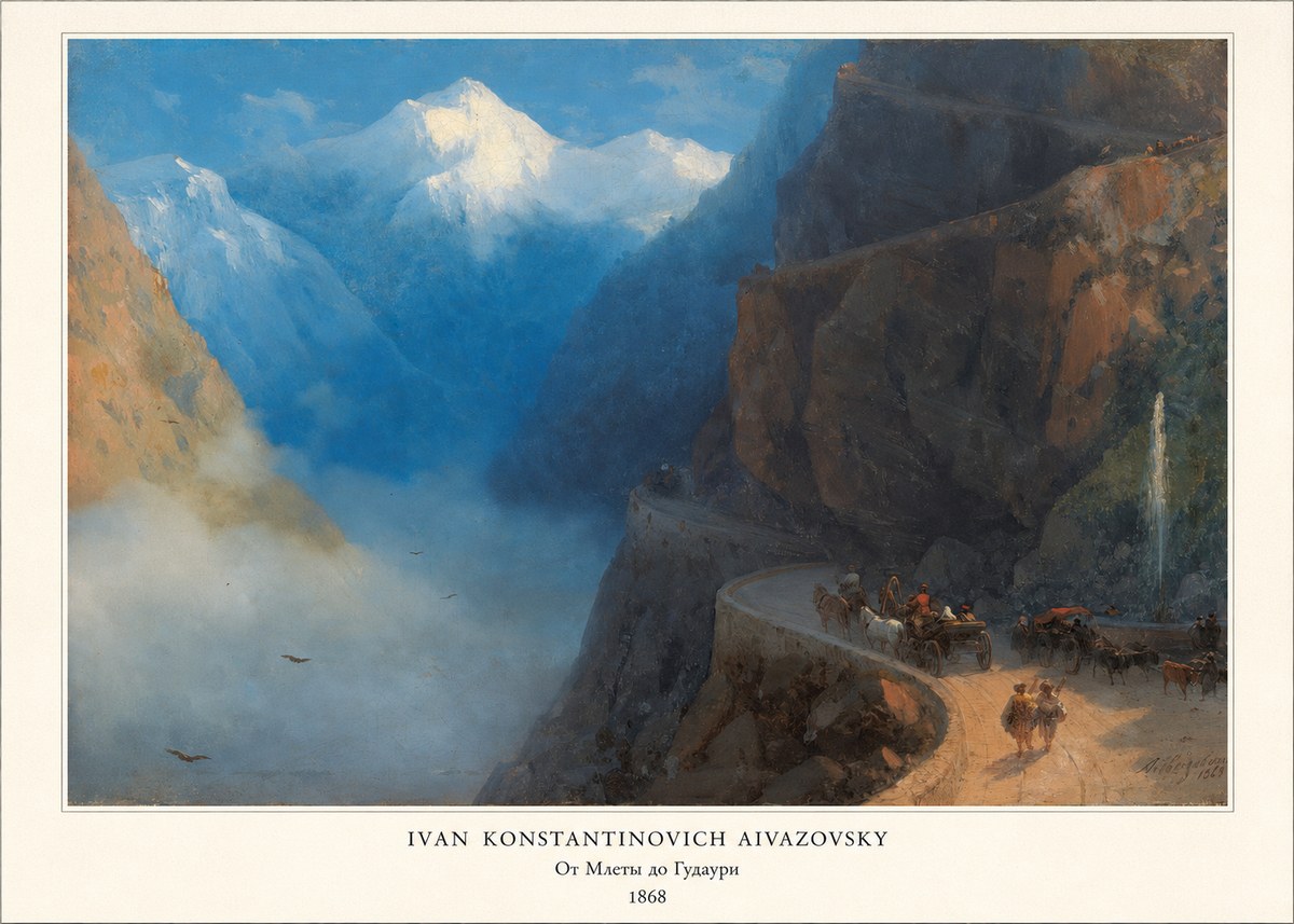 Ivan Konstantinovich Aivazovsky От Млеты До Гудаури No5 - Póster