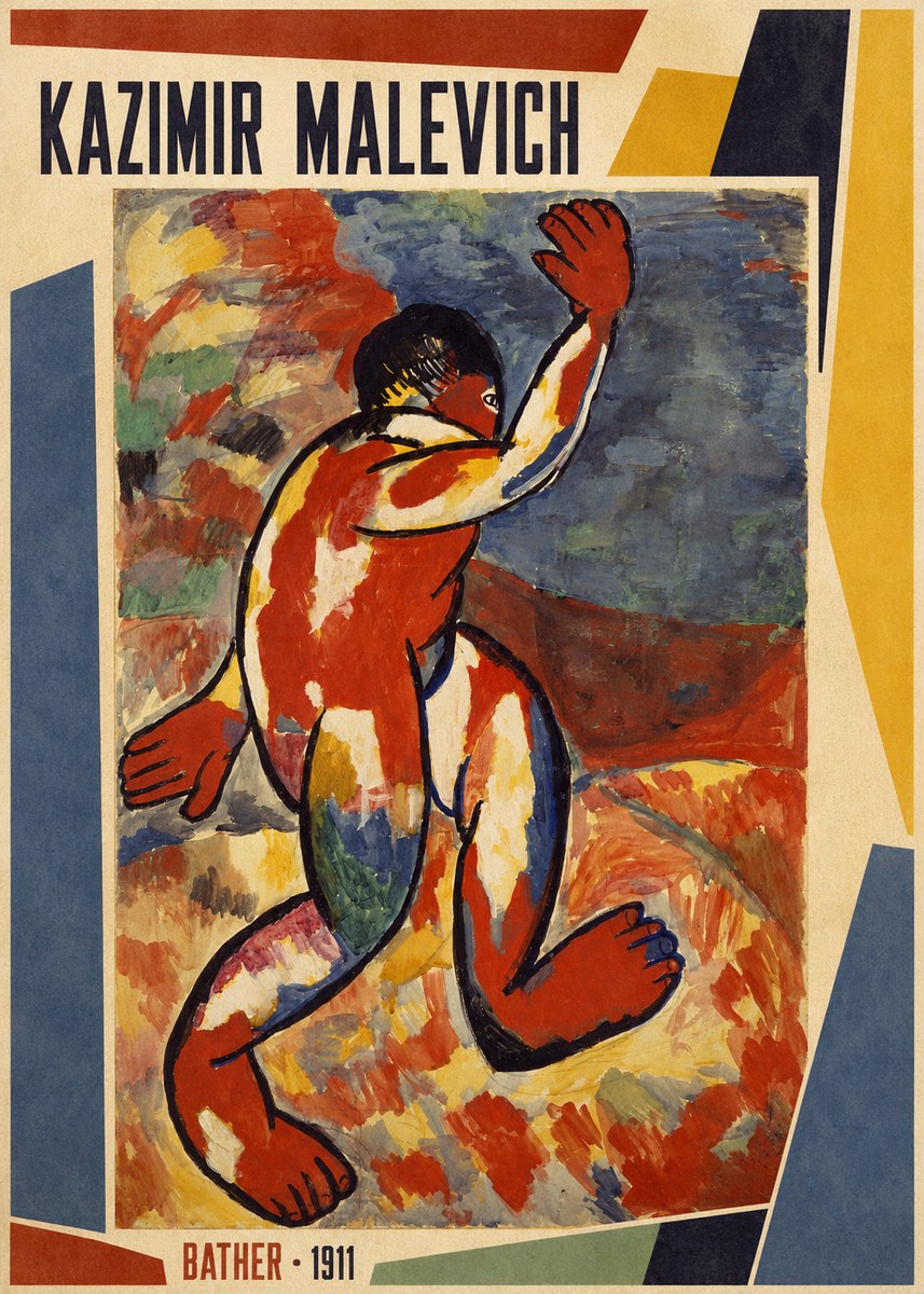 Kazimir Malevich Bather - 1911 No1 - Póster