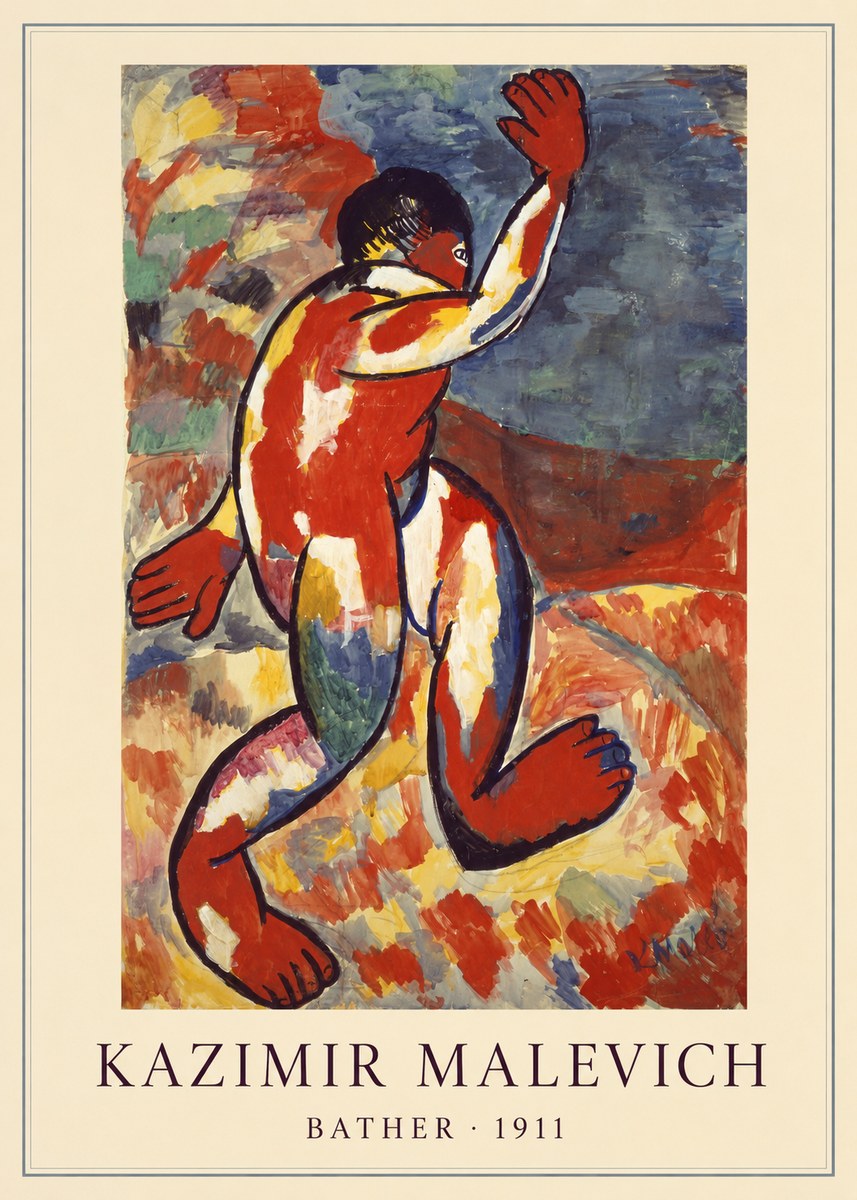 Kazimir Malevich Bather - 1911 No4 - Póster