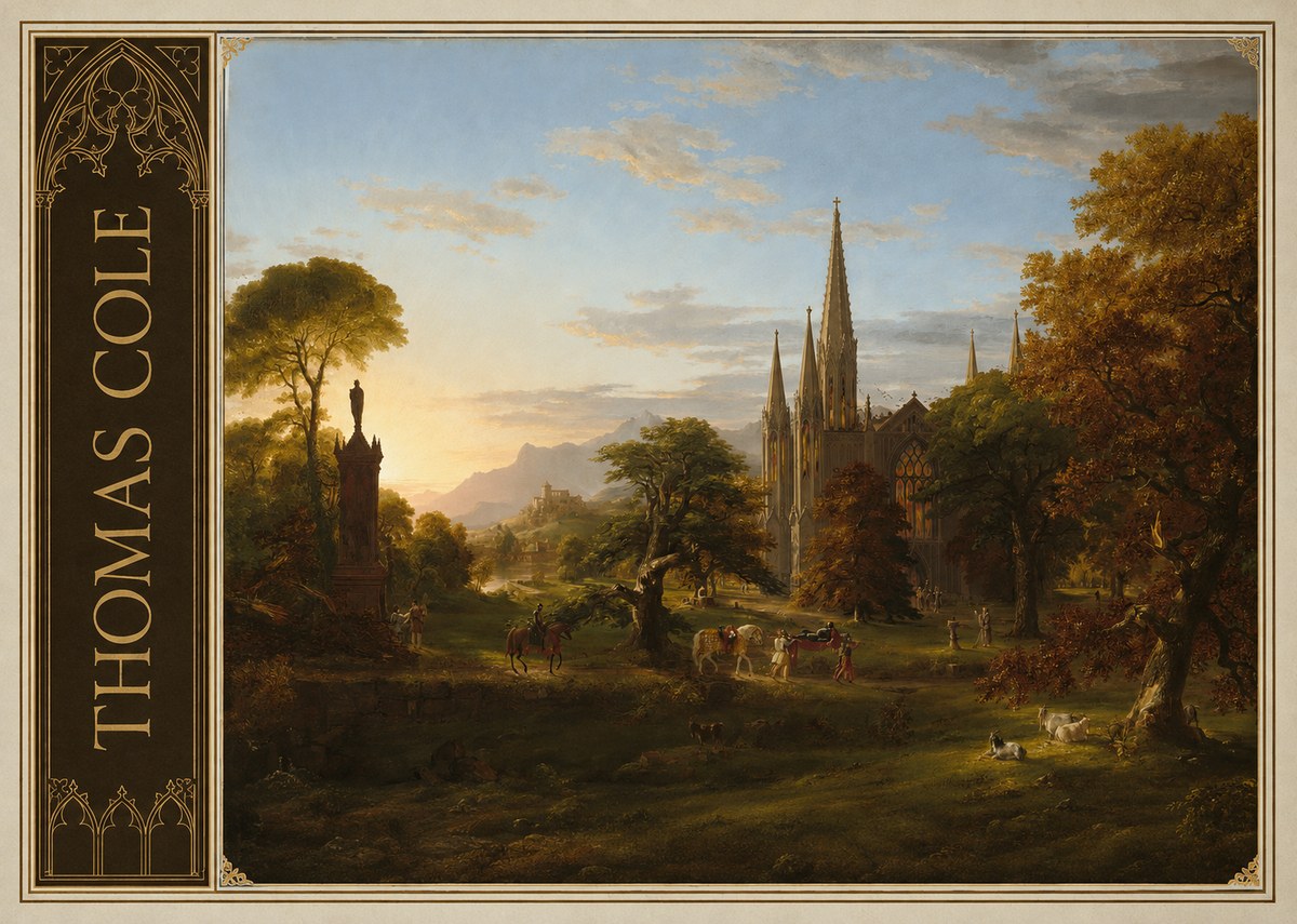 Thomas Cole The Architect's Dream No2 - Póster