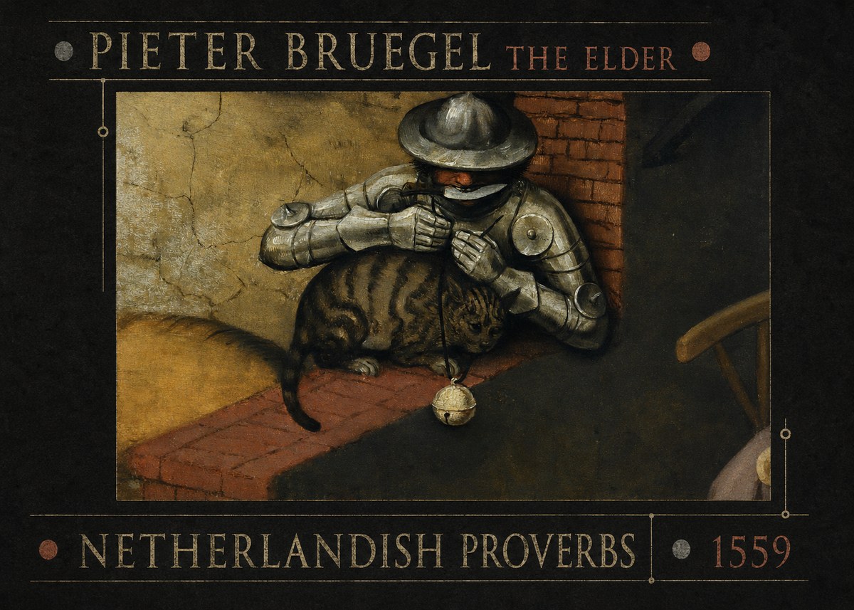Pieter Bruegel Netherlandish Proverbs X No5 - Póster