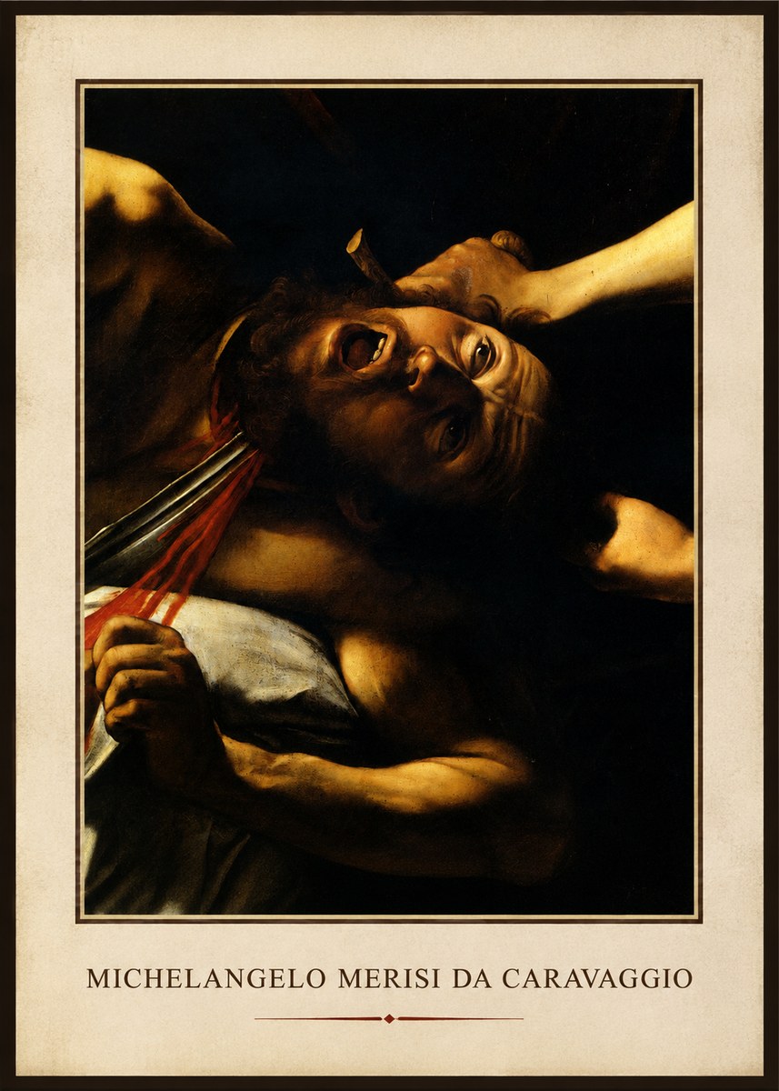Michelangelo Merisi da Caravaggio David with the Head of Goliath IV No6 - Póster