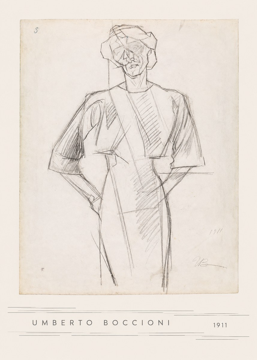 Umberto Boccioni Figure Study, 1911 No5 - Póster