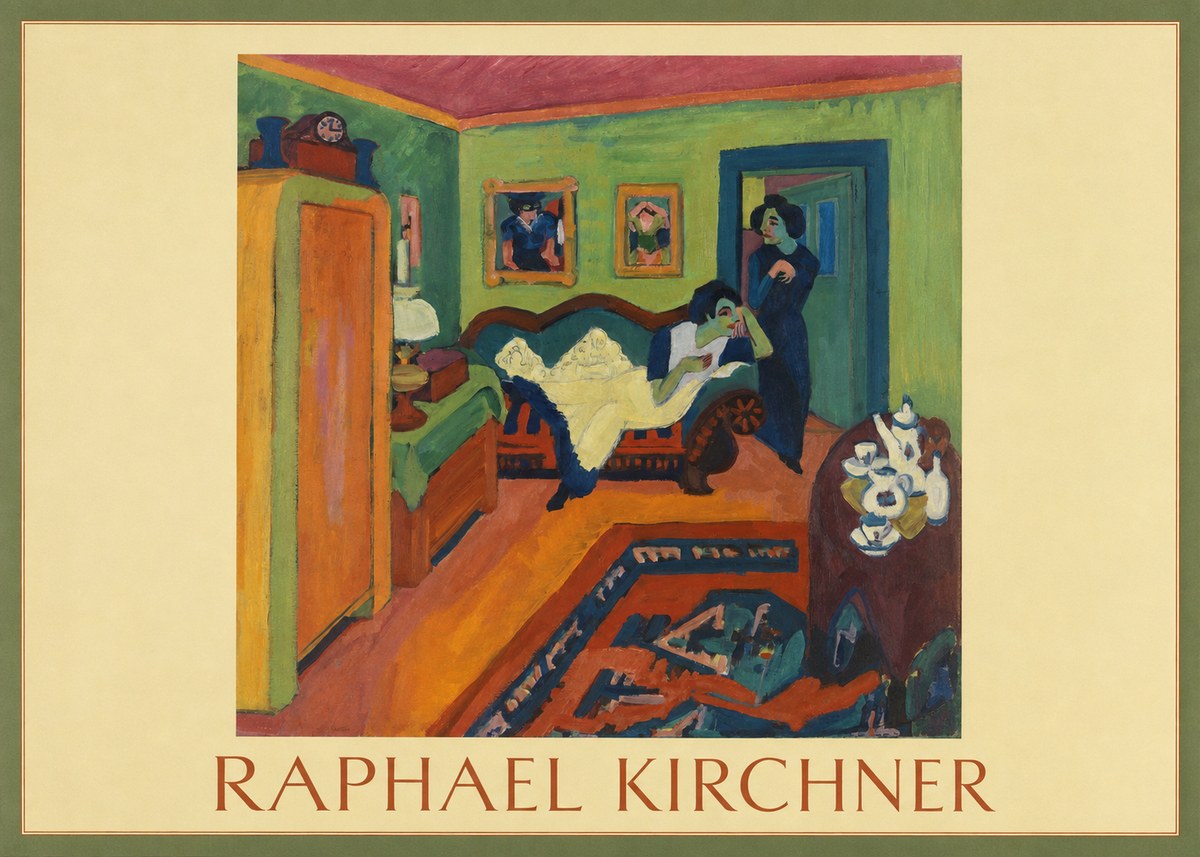 Raphael Kirchner Interior with Two Women No1 - Póster