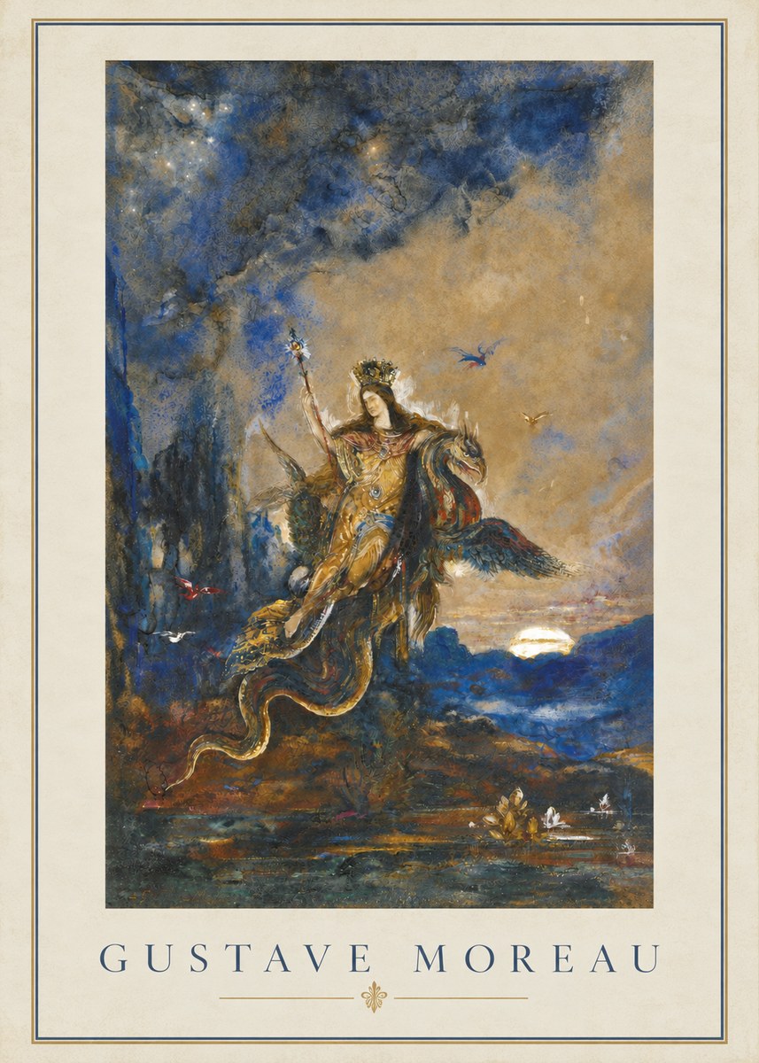 Gustave Moreau Les Fées No2 - Póster