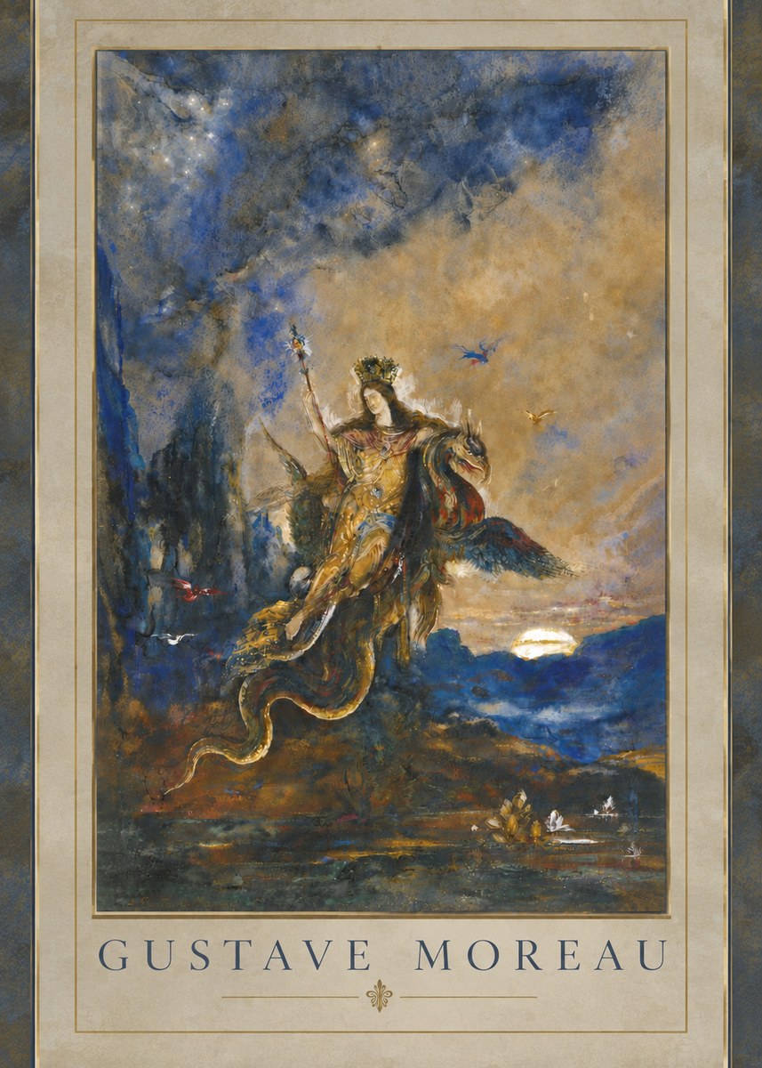 Gustave Moreau Les Fées No4 - Póster