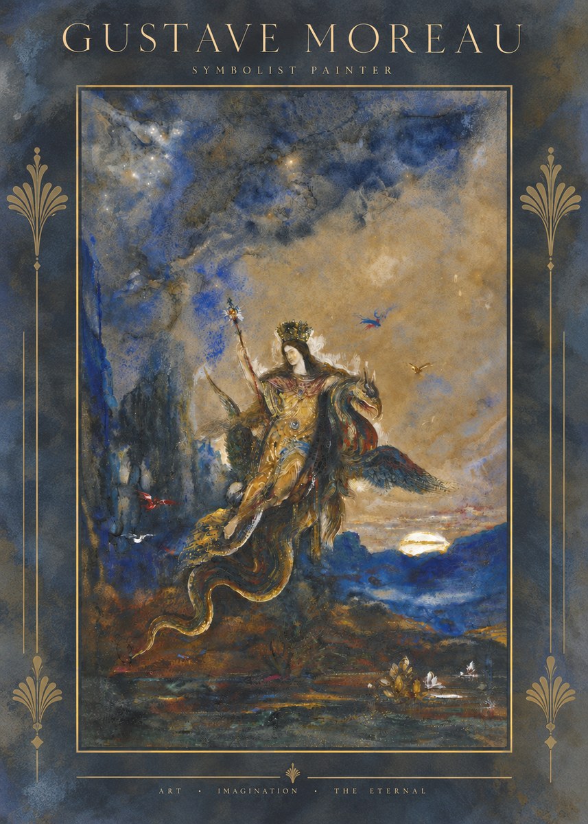 Gustave Moreau Les Fées No5 - Póster