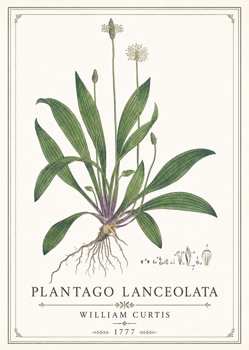 William Curtis Plantago Lanceolata IV No1 - Póster