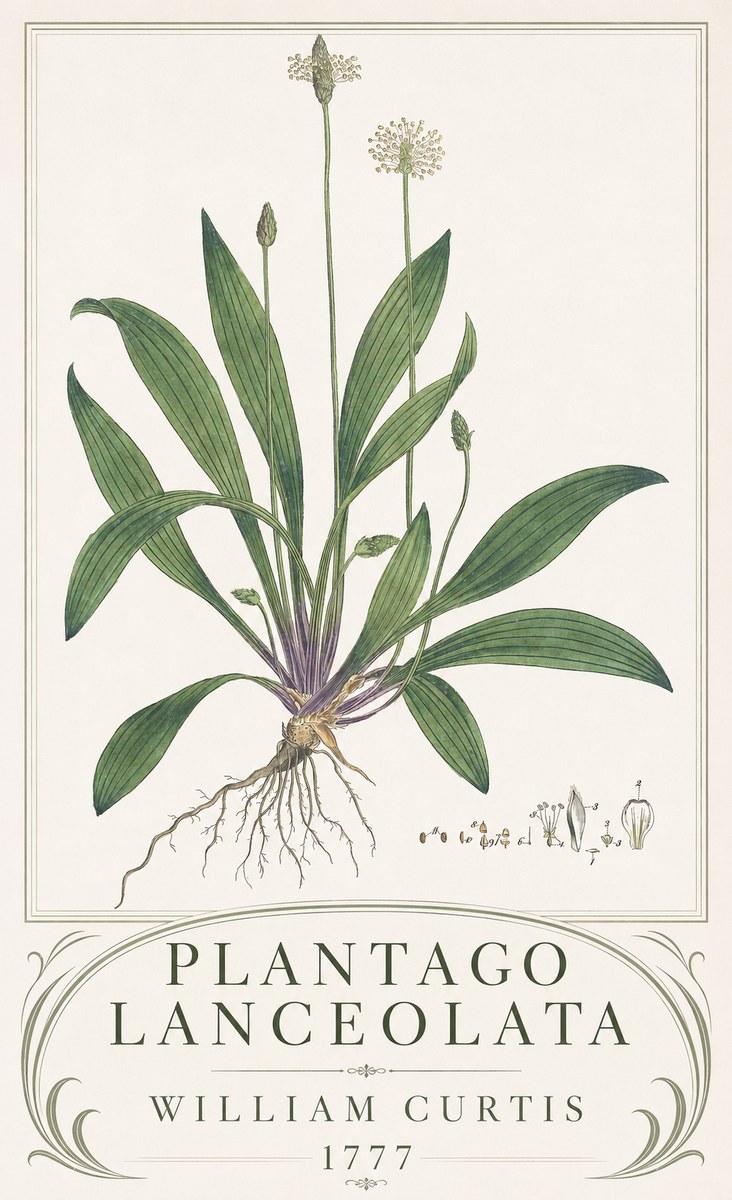 William Curtis Plantago Lanceolata IV No3 - Póster