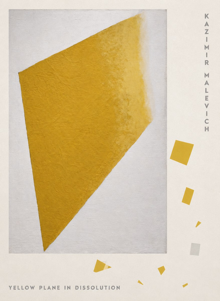 Kazimir Malevich Yellow Plane in Dissolution No5 - Póster