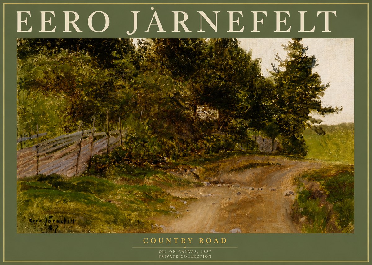 Eero Järnefelt Country Road No4 - Póster