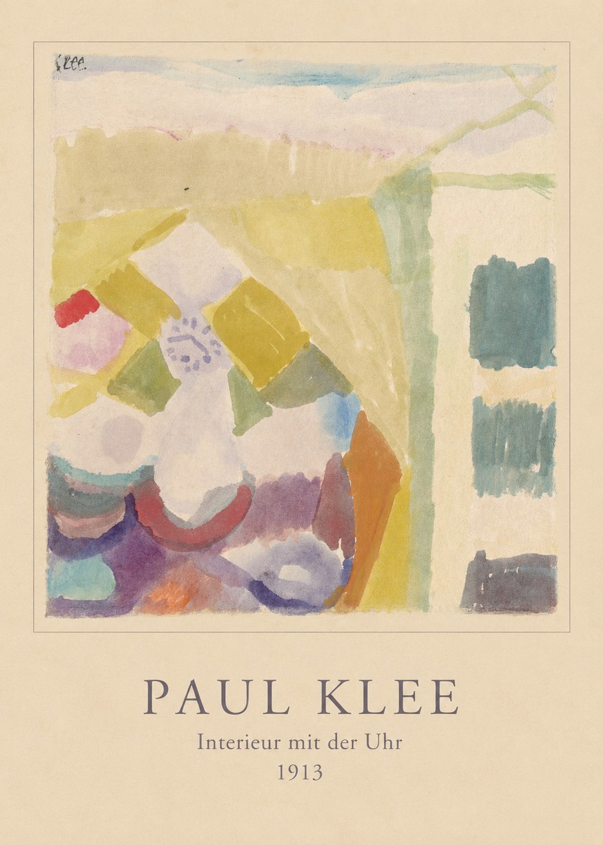 Paul Klee Interieur Mit Der Uhr II No4 - Póster