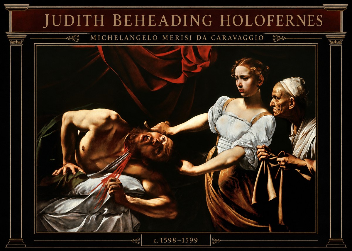 Michelangelo Merisi da Caravaggio Judith Beheading Holofernes IV No3 - Póster