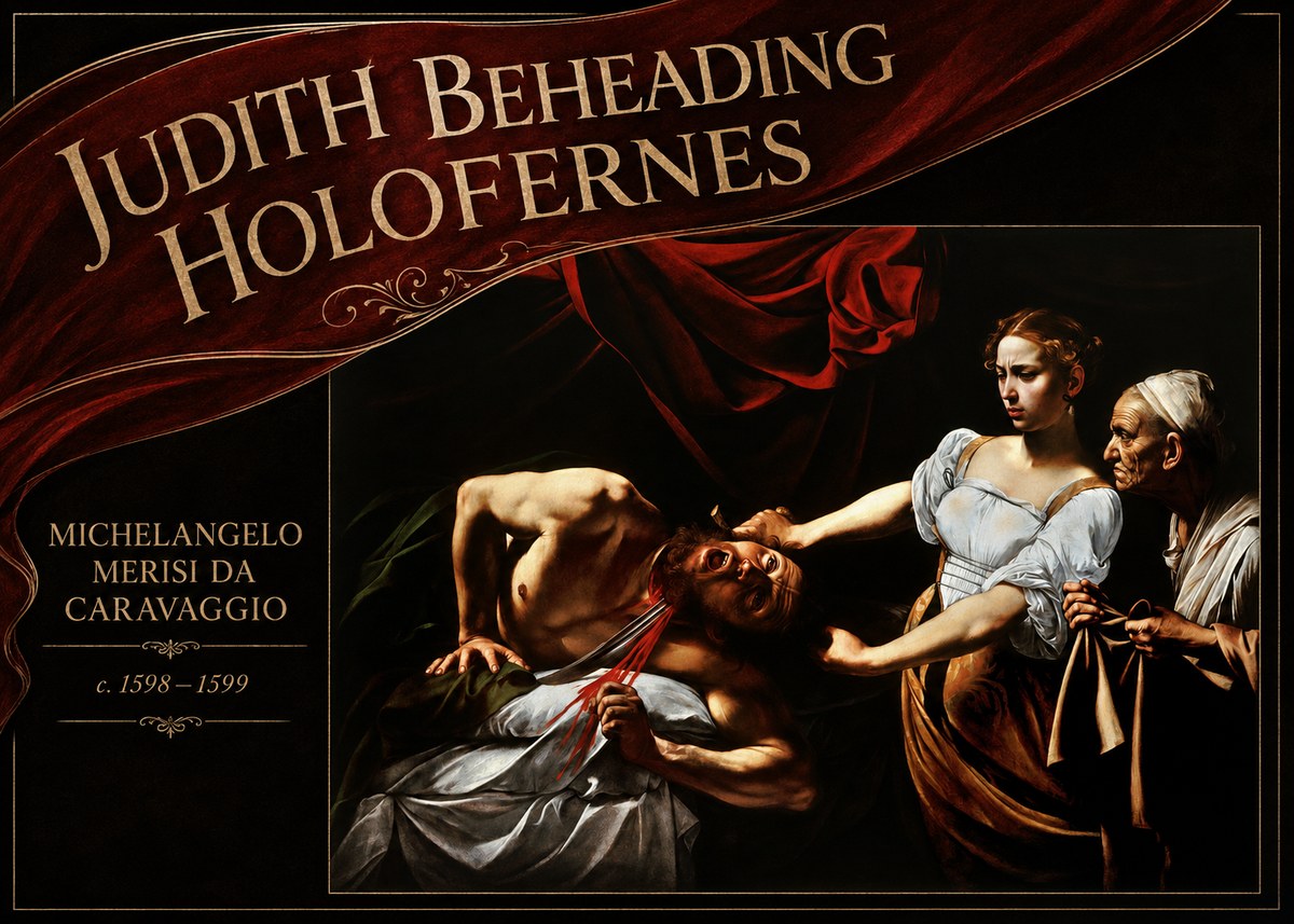 Michelangelo Merisi da Caravaggio Judith Beheading Holofernes IV No5 - Póster