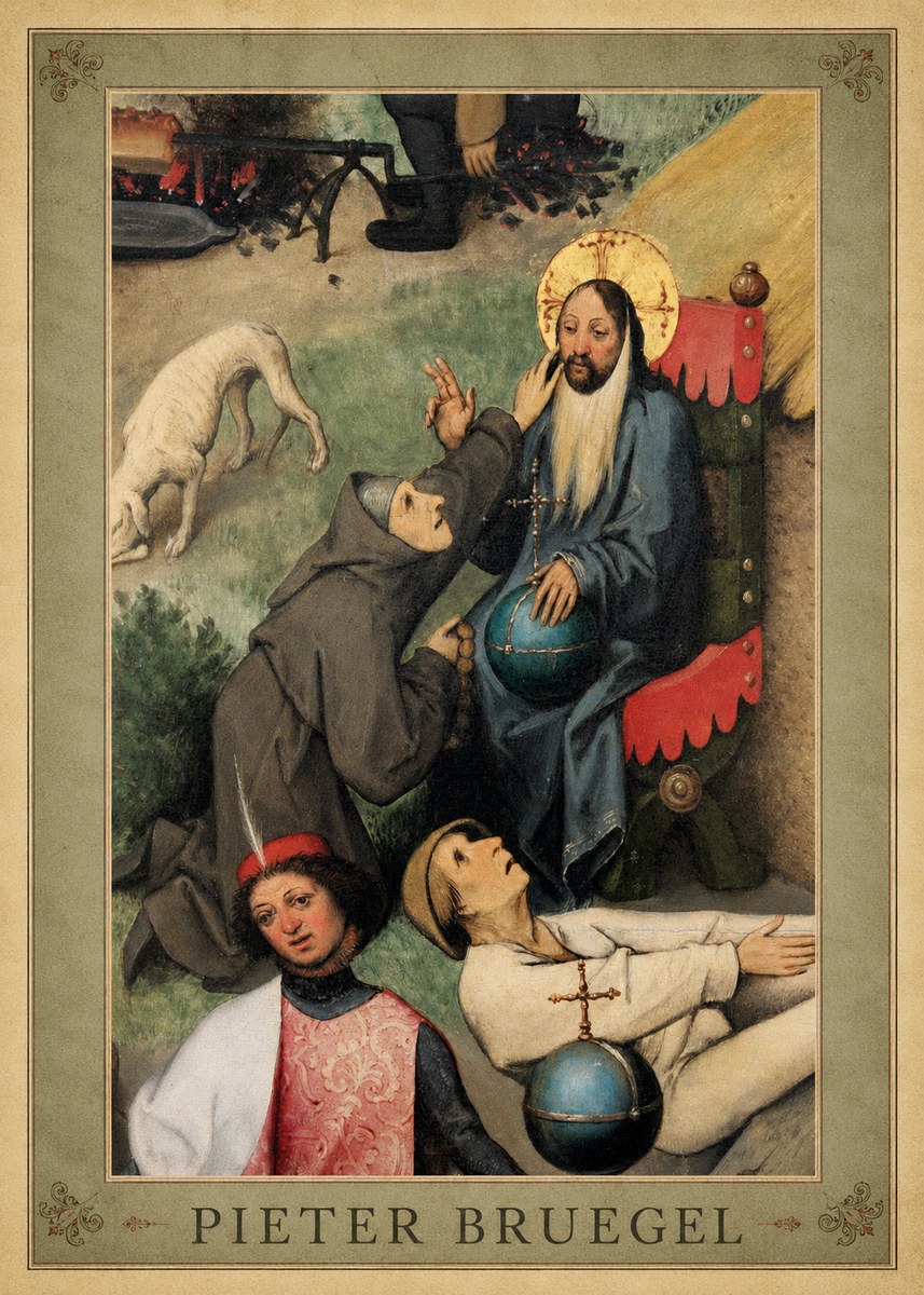 Pieter Bruegel The Adoration of the Magi - Detail No3 - Póster