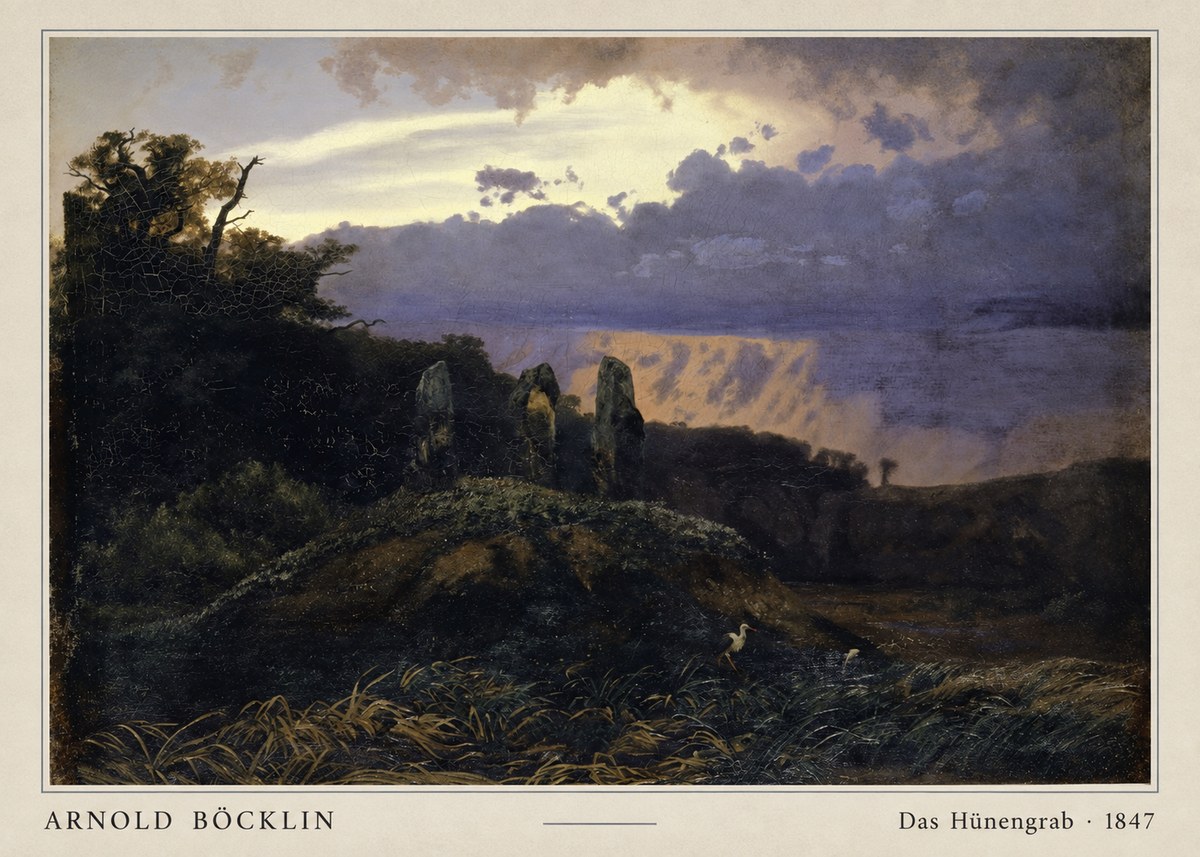 Arnold Böcklin Das Hünengrab No4 - Póster