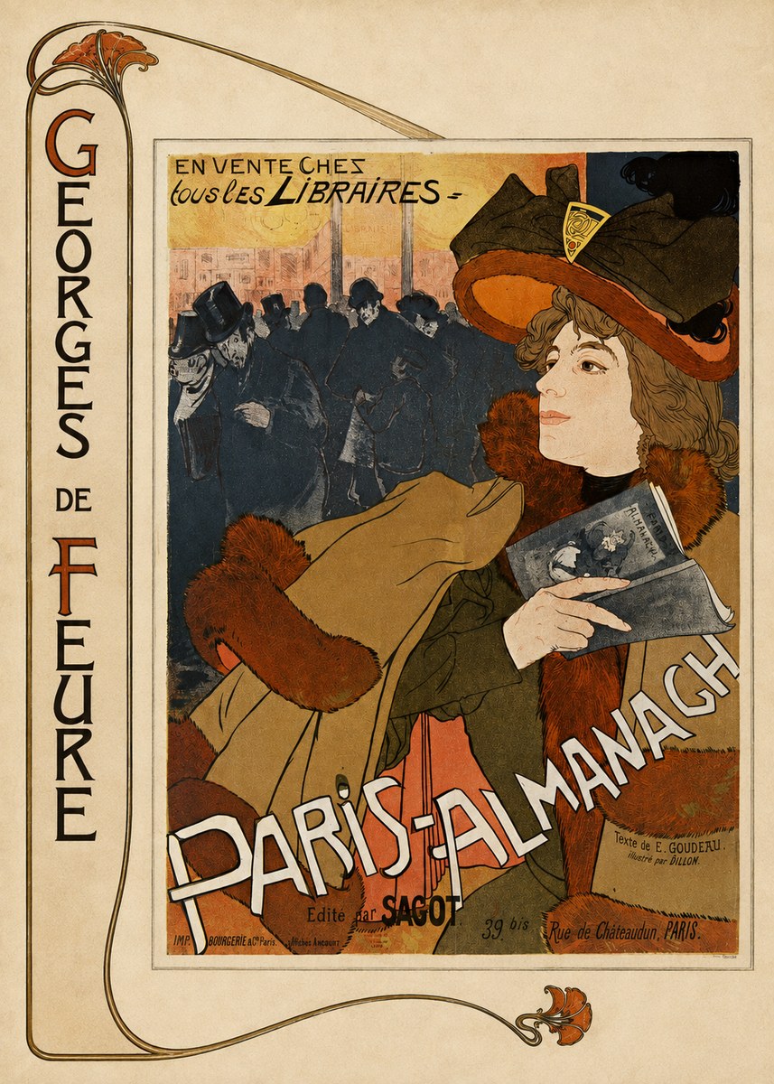 Georges de Feure Paris-almanach II No2 - Póster