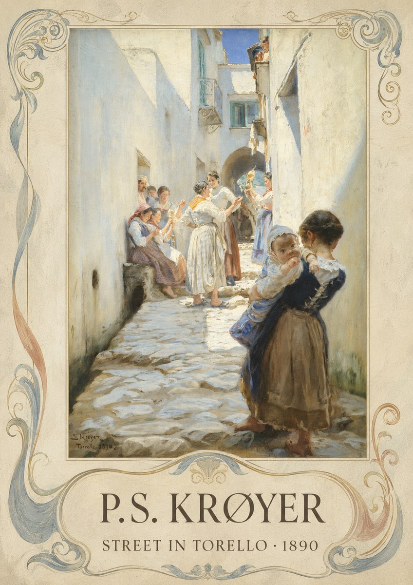 P.S. Krøyer Street in Torello No4 - Póster