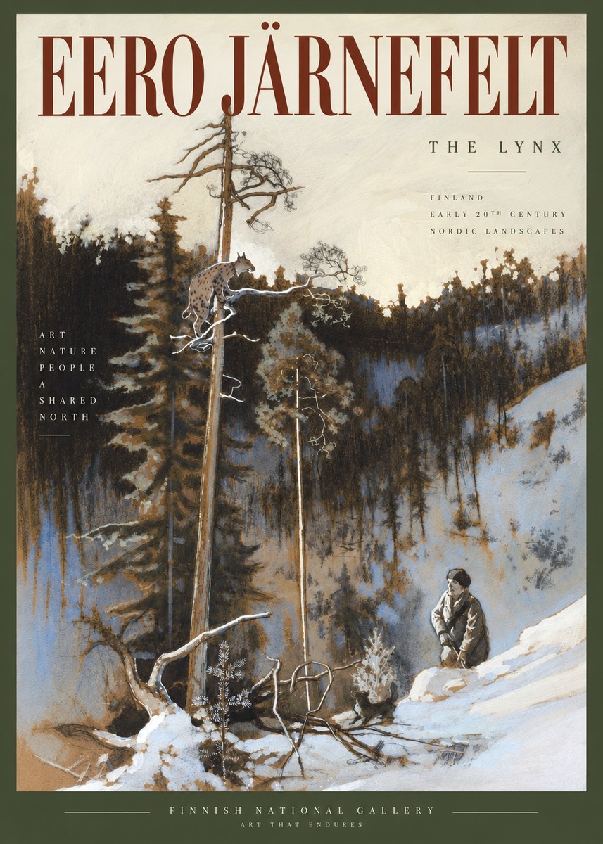 Eero Järnefelt A Lynx in a Tree No5 - Póster