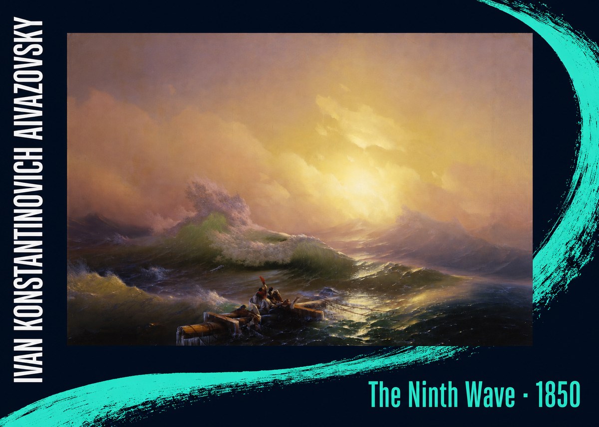Ivan Konstantinovich Aivazovsky The Ninth Wave III No5 - Póster