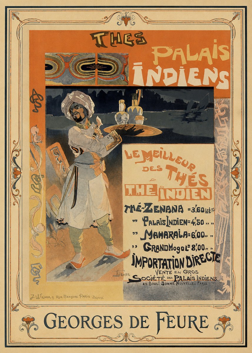 Georges de Feure Thés Palais Indiens No1 - Póster