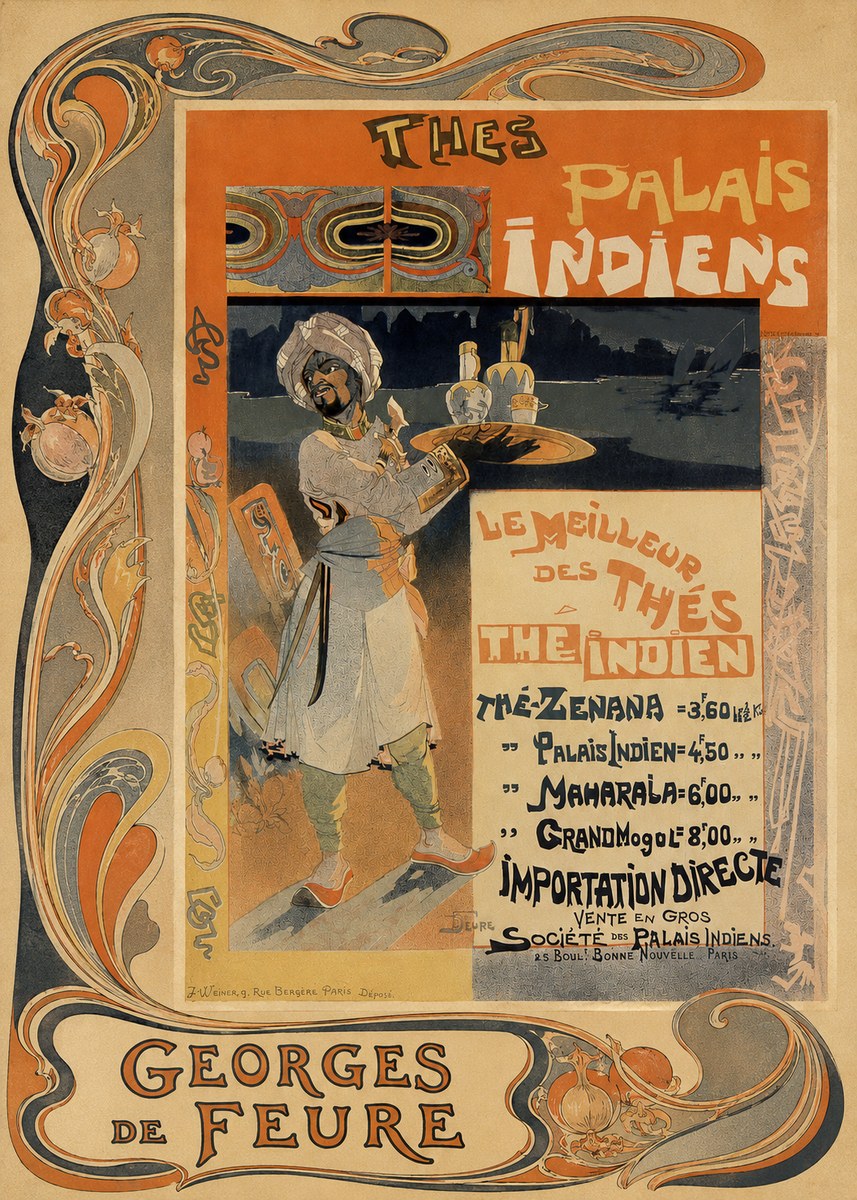 Georges de Feure Thés Palais Indiens No2 - Póster