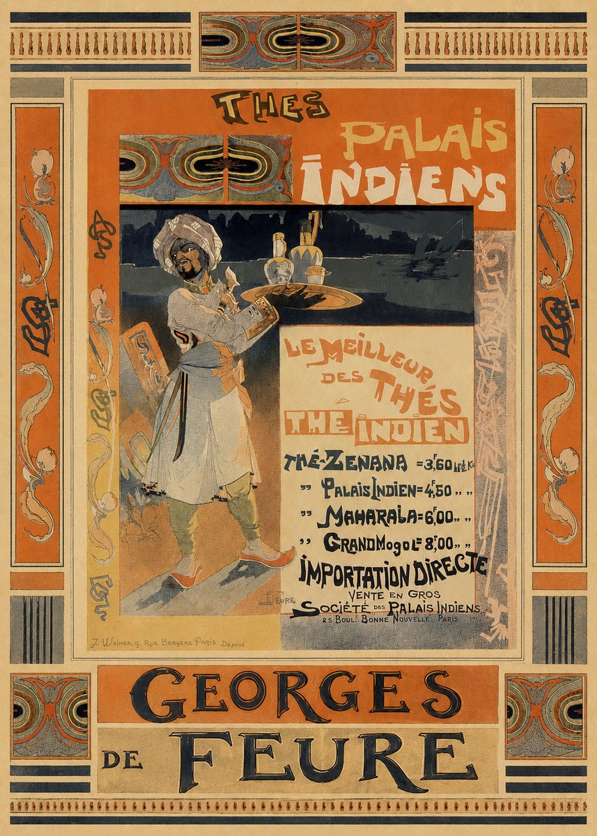 Georges de Feure Thés Palais Indiens No3 - Póster