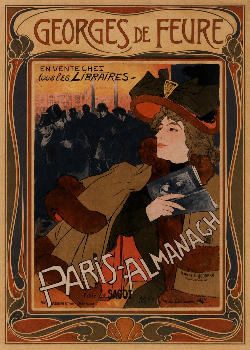 Georges de Feure Paris-almanach III No1 - Póster
