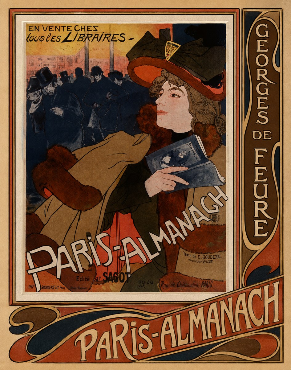 Georges de Feure Paris-almanach III No3 - Póster