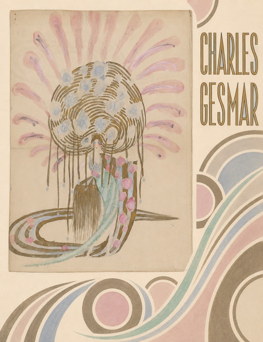 Charles Gesmar Woman with Headdress No4 - Póster