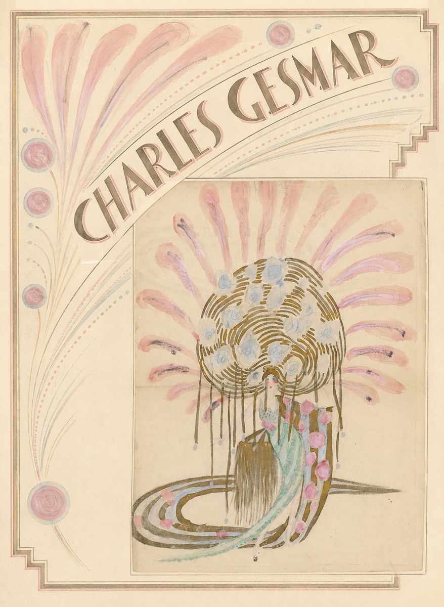 Charles Gesmar Woman with Headdress No5 - Póster
