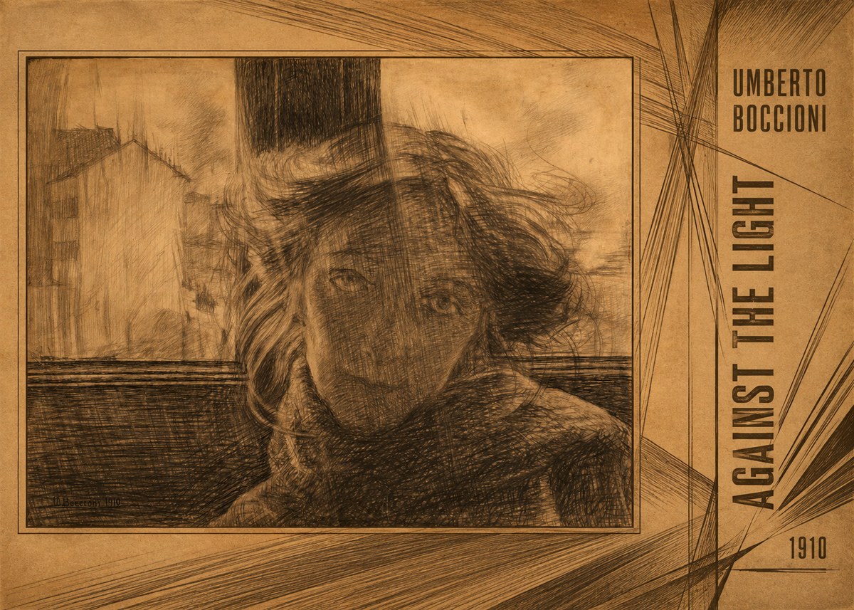 Umberto Boccioni Against the Light No2 - Póster